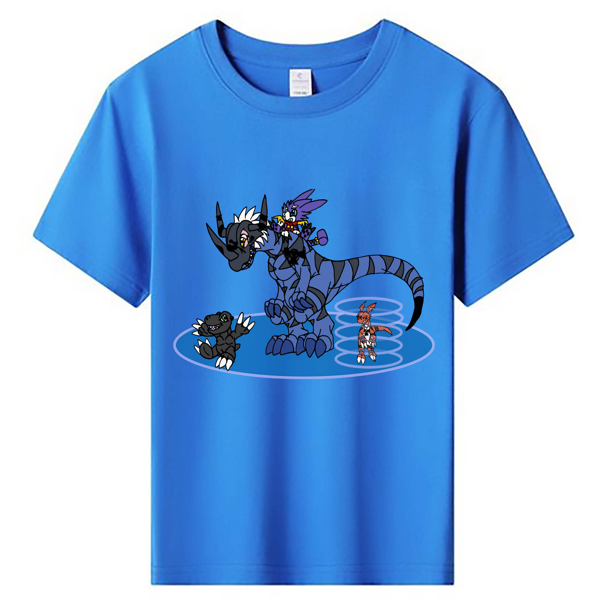 （画像用） Digimon デジタルモンスター/デジモン 綿100％キッズTシャツ（フロントプリント）